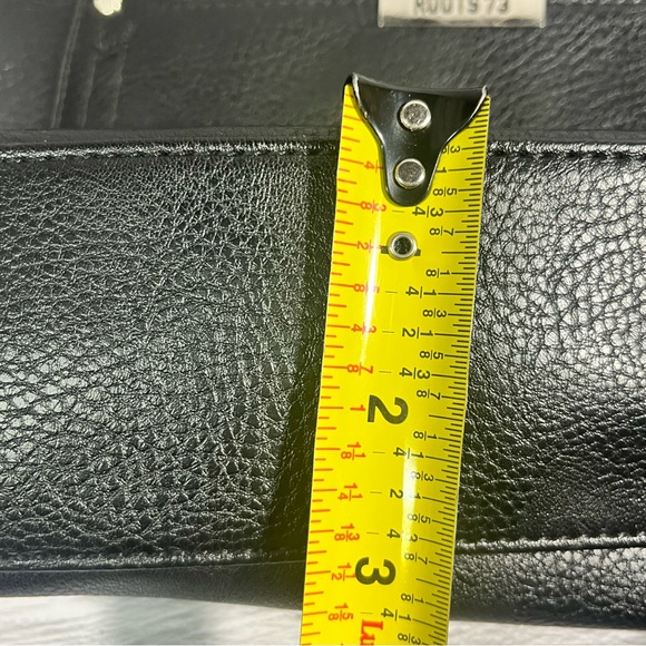 Roots Black Pebbled Faux Leather Crossbody Bag - Picture 15 of 15